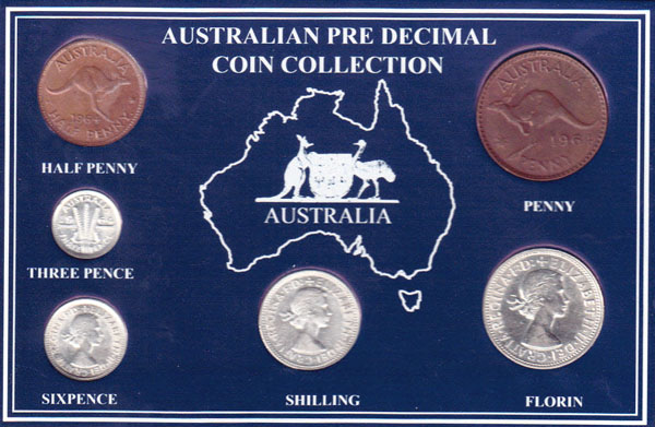 1964 Australia Year Coin Set in card